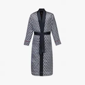 MCM Cubic Monogram男士印花丝绸缎面长袍 MHXCSCK01BK00M