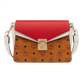 MCM Mezzanin Visetos皮块肩背包 MWS9SMZ56CD001
