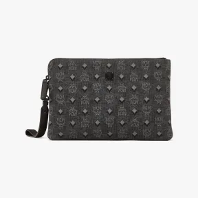 MCM Aren复古提花拉链手拿腕包 MXZCATA07ED001