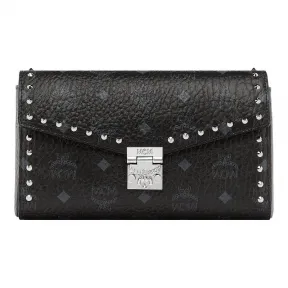 MCM Millie Visetos系列铆钉轮廓翻盖斜挎包 MYZ8AME26BK001