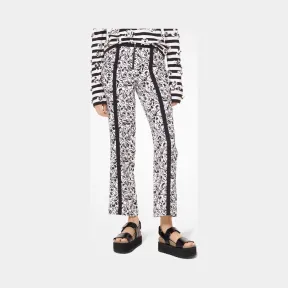 迈克高仕/Michael Kors Painterly 花卉绉纱卡迪九分裤 202CKM112A-0103