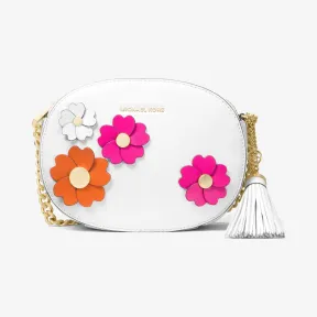 迈克高仕/Michael Kors Ginny 贴花装饰中号皮质邮差包 30S7GFLM6O085