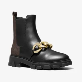 迈克高仕/Michael Kors Scarlett 缀饰皮革和徽标靴子 40F1SCFE8L-2437