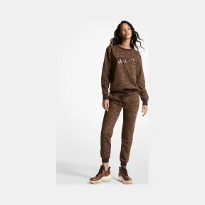 迈克高仕/Michael Kors 豹纹有机棉混纺慢跑裤 MF1301O38N-0201