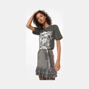 迈克高仕/Michael Kors 女士 亮面褶边包臀短裙 MH97F30D3B099