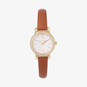 迈克高仕/Michael Kors 女士 棕色 Petite Sofie 皮质腕表