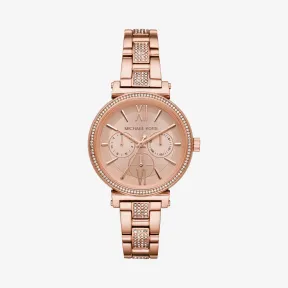 迈克高仕/Michael Kors Mid Sofie 玫瑰金色链式腕表 MK4354991