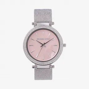 迈克高仕/Michael Kors 女士 银色 Darci 钻饰链式腕表