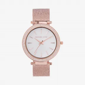 迈克高仕/Michael Kors 女士 玫瑰金 Darci 钻饰链式腕表