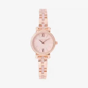 迈克高仕/Michael Kors 女士 玫瑰金 Petite 钻饰链式腕表