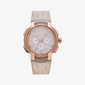 迈克高仕/Michael Kors 女士 Sidney Logo 金色运动手表 MK6949112