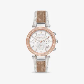 迈克高仕/Michael Kors Parker Pav 双色和徽标手表 MK6950-0210