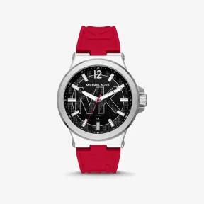 迈克高仕/Michael Kors 超大号 Dylan 银色和硅胶徽标手表 MK8924-0600