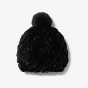 迈克高仕/Michael Kors Pom-Pom 羊毛皮无檐小便帽 MMK10552-0001