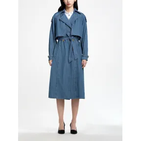 迈克高仕/Michael Kors牛仔垂褶风衣 MS1200X1KQ980