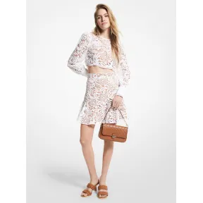 迈克高仕/Michael Kors 佩斯利蕾丝迷你裙 MS1700K1E1-0100