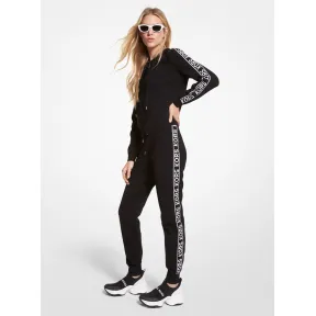 迈克高仕/Michael Kors 徽标带弹力粘胶纤维慢跑裤 MS230D033D-0001