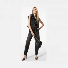 迈克高仕/Michael Kors 鹅卵石皮革机车背心 MU1202CFAM-0001