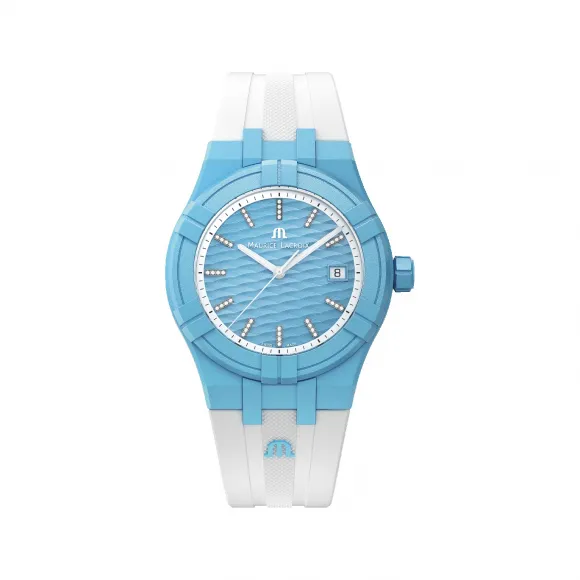 艾美/Maurice Lacroix aikon系列 40 MM 100% #tide海洋回收塑胶 石英机芯 男表 AI2008-AAAA1-3A0-0