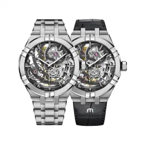 艾美/Maurice Lacroix aikon系列 45 MM 精钢 自动机械机芯 男表 AI6028-SS002-030-2