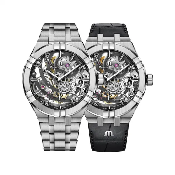 艾美/Maurice Lacroix aikon系列 45 MM 精钢 自动机械机芯 男表 AI6028-SS002-030-2