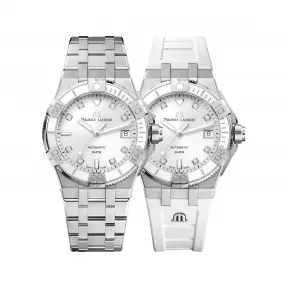 艾美/Maurice Lacroix aikon系列 38 MM 精钢配陶瓷表圈 自动机械机芯 男表 AI6057-SS00F-150-F