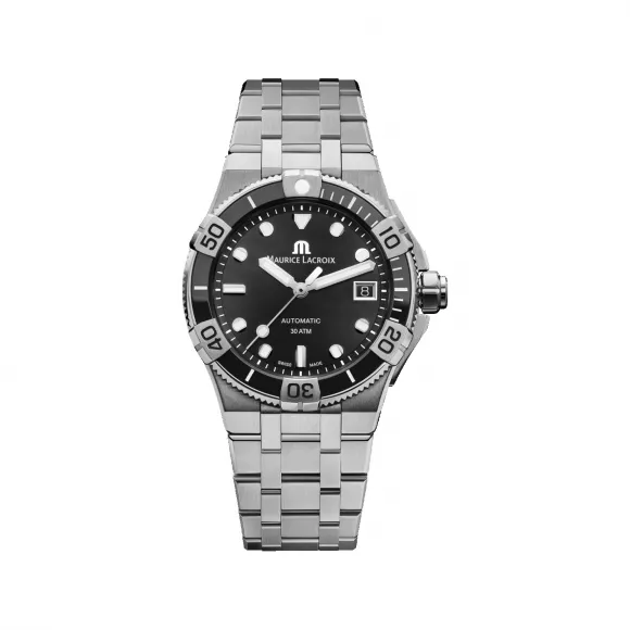 艾美/Maurice Lacroix aikon系列 38 MM 精钢配陶瓷表圈 自动机械机芯 男表 AI6057-SSL22-330-1