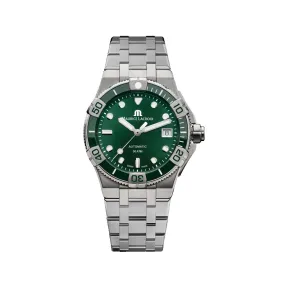 艾美/Maurice Lacroix aikon系列 38 MM 精钢配陶瓷表圈 自动机械机芯 男表 AI6057-SSL52-630-1