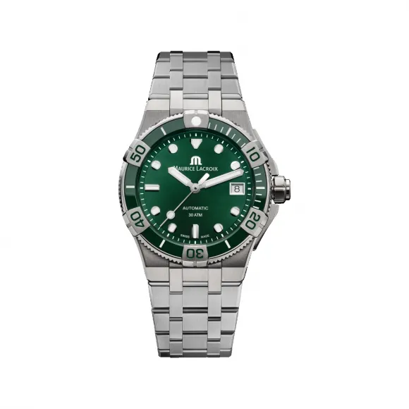 艾美/Maurice Lacroix aikon系列 38 MM 精钢配陶瓷表圈 自动机械机芯 男表 AI6057-SSL52-630-1