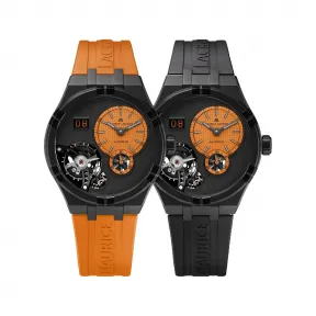 艾美/Maurice Lacroix aikon系列 45 MM 黑色DLC涂层精钢 自动机械机芯 男表 AI6118-DLB0J-530-J