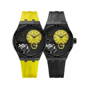 艾美/Maurice Lacroix aikon系列 45 MM 黑色DLC涂层精钢 自动机械机芯 男表 AI6118-DLB0J-730-I