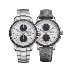 艾美/Maurice Lacroix pontos系列 43 MM 精钢配陶瓷表圈 自动机械机芯 男表 PT6038-SSL2H-130-A