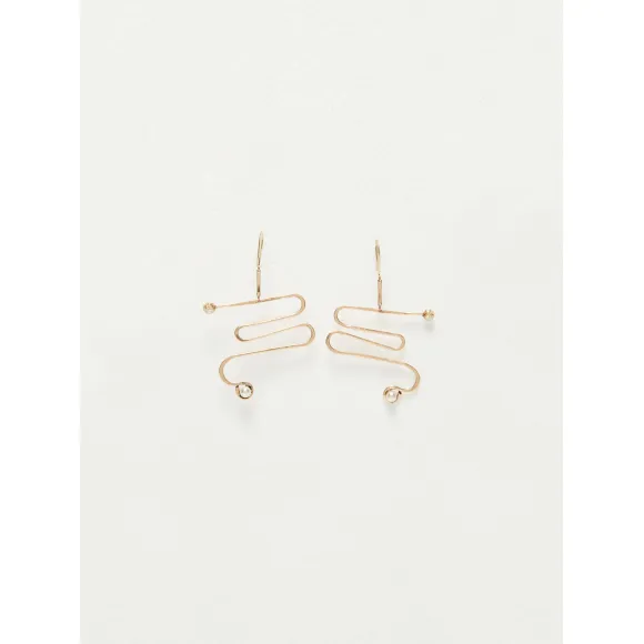 麦丝玛拉/Max Mara [Malemar] 金属弹簧耳环 4756124106001