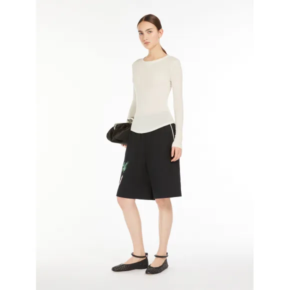 麦丝玛拉/Max Mara [FABIA] 纯棉平纹针织T恤 5941024206001