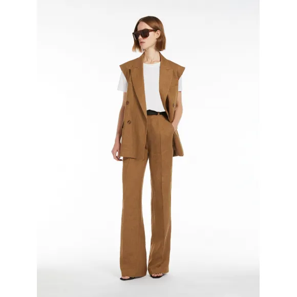 麦丝玛拉/Max Mara [Erike] 纯亚麻双排扣马甲 6281014206019