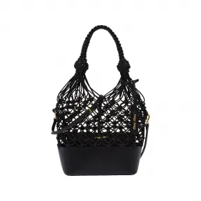 缪缪/Miu Miu 黑色 编织软羊革手提包 5BA218-2D8P-F0002