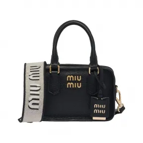 缪缪/Miu Miu 带肩带的皮革手提包 5BB123-2F57-F0002