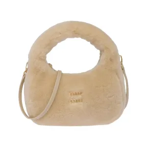 缪缪/Miu Miu 淡褐色 Wander 羊皮hobo 包 5BC125-2F41-F0379