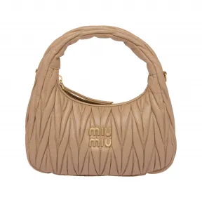 缪缪/Miu Miu Wander 马特拉塞凸纹纳帕皮革迷你流浪包 5BC125-N88-F0036