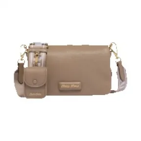 缪缪/Miu Miu Madras 皮革单肩包 5BD222-2AJB-F0314-V-NWO