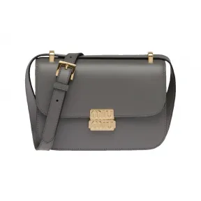 缪缪/Miu Miu 大理石灰色 皮革单肩包 5BD254-2AIX-F0K44