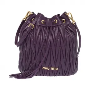 缪缪/Miu Miu 软羊革水桶包 5BE014_N88_F0030