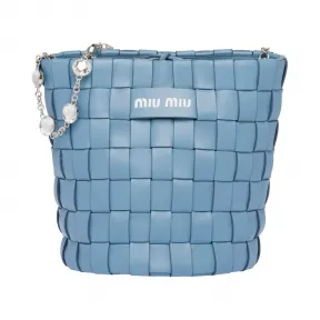 缪缪/Miu Miu 仿水晶装饰软羊革水桶包 5BE054_2DG7_F0637