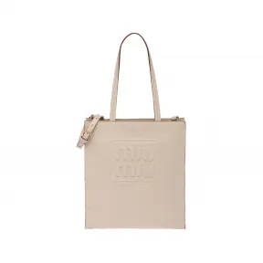 缪缪/Miu Miu 原白色 Madras 托特包 5BG264-2AJB-F0242