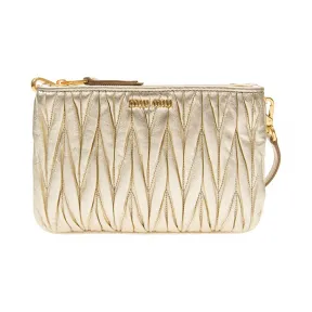 缪缪/Miu Miu  金色 牛皮 手提包 5BH057-N88-F0846