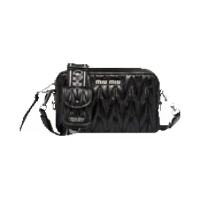缪缪/Miu Miu 闪亮的 materasse 皮革单肩包 5BH118-2DNV-F0002-V-NOM