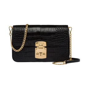 缪缪/Miu Miu 鳄鱼皮压纹皮革斜挎包 5BH148_2B8G_F0002