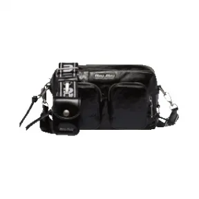 缪缪/Miu Miu 亮面皮革单肩包 5BH194-US0-F0002-V-NOO