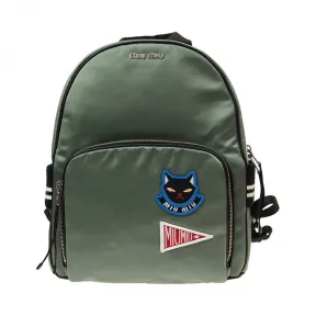 缪缪/Miu Miu  绿色 尼龙 双肩包 5BZ009-049-F0E1D