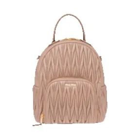 缪缪/Miu Miu 马特拉斯皮革背包 5BZ022-N88-F0770-V-OOO